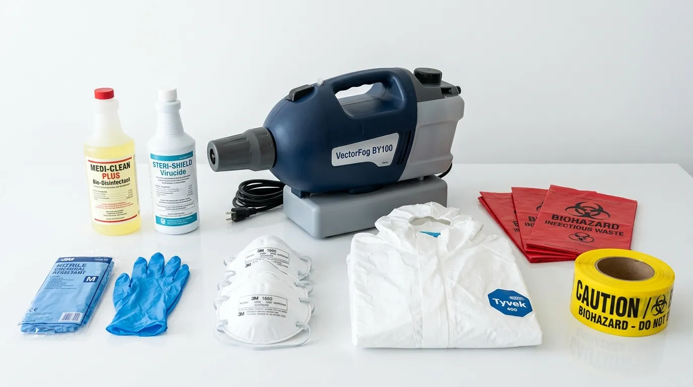 Professional biohazard remediation crew working in Morris Park